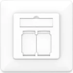 Digitus Μονή Πρίζα Δικτύου RJ45 με Πλαίσιο Τύπου Cat6 σε Λευκό Χρώμα DN-9010/8-2