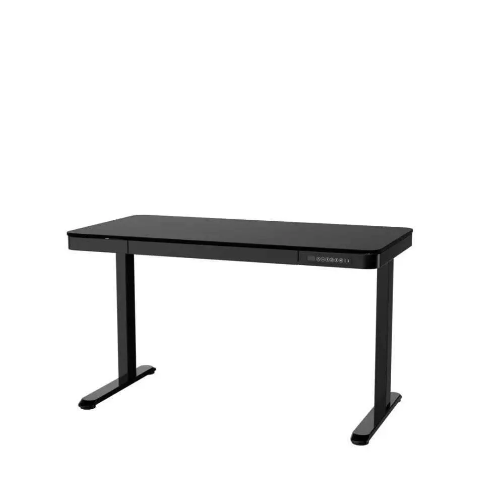 20251121151843_grafeio_xylino_black_me_metallika_podia_usb_thyres_140x70x50ek Γραφείο Ξύλινο Black με Μεταλλικά Πόδια & USB θύρες 140x70x50εκ. - Image 1
