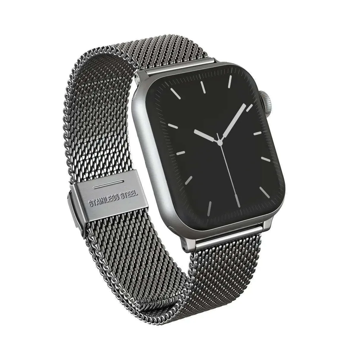 Burga Λουράκι Ανοξείδωτο Ατσάλι Ασημί (Apple Watch 4/5/6/7/8/9/10/11 - SE (1/2/3)) - Image 1