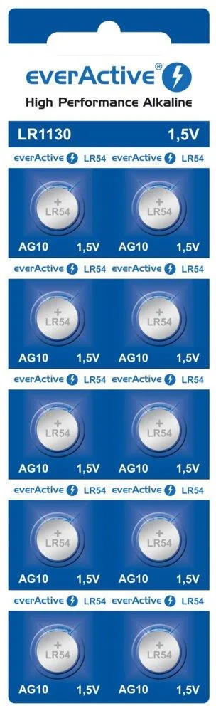 everActive AG10/LR1130 Αλκαλική Μπαταρία Ρολογιών LR54 1.55V 1τμχ - Image 1