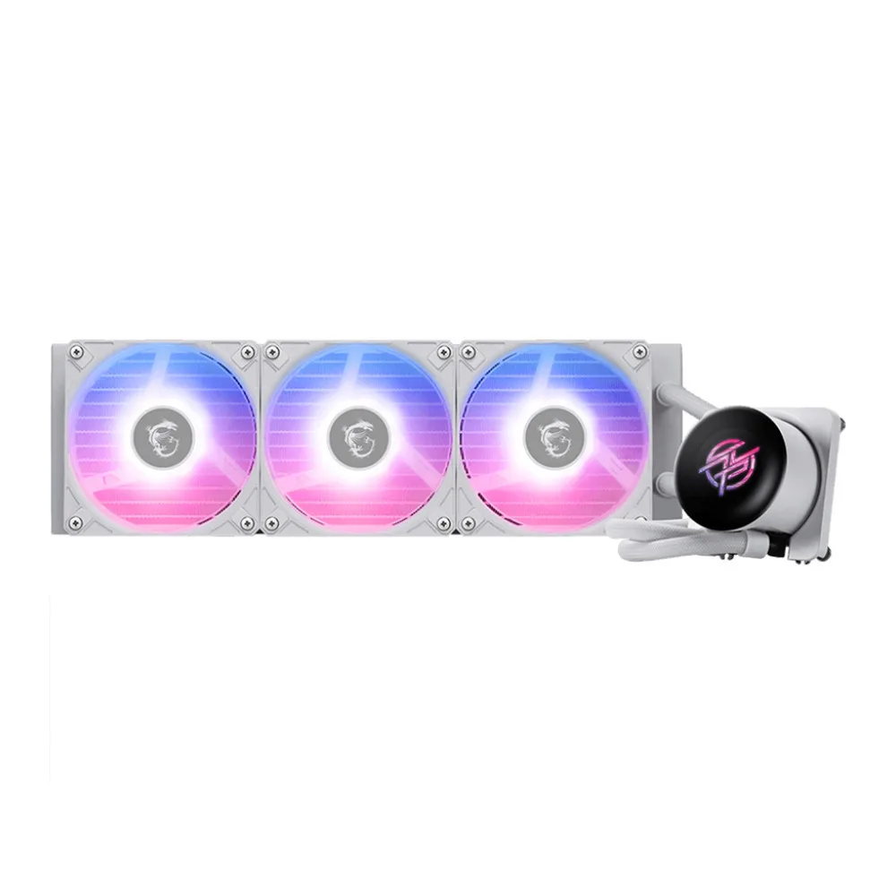 MSI MPG CoreLiquid Υδρόψυξη Επεξεργαστή Τριπλού Ανεμιστήρα 120mm για Socket AM4/AM5/1700 με Λευκό Φωτισμό Λευκή - Image 1