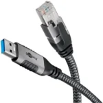 Goobay Μετατροπέας USB-A male σε Ethernet male Ασημί 1τμχ 70497