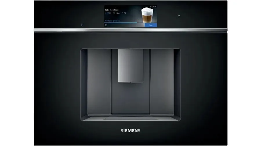 Siemens Iq700 Αυτόματη Μηχανή Espresso Εντοιχιζόμενη 1500W με Μύλο Άλεσης Μαύρη - Image 1
