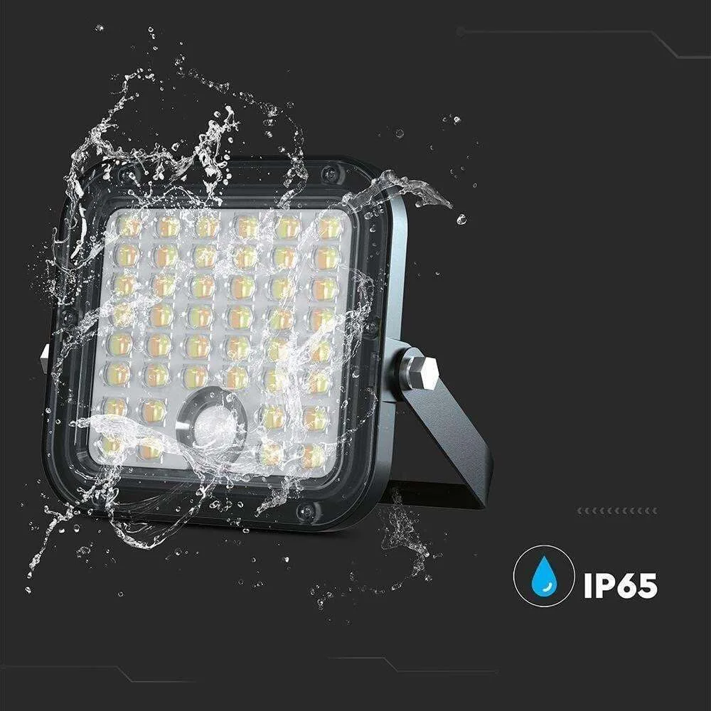 20251205144050_6606e117 V-TAC Στεγανός Ηλιακός Προβολέας LED 10W Ρυθμιζόμενο Λευκό με Αισθητήρα Κίνησης και Τηλεχειριστήριο IP65 23756 - Image 1