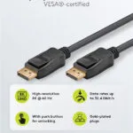 Goobay Cable DisplayPort male - DisplayPort male 1m Μαύρο (74777)