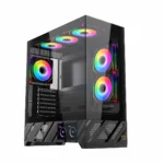Xigmatek Alphard Pro Midi Tower Κουτί Υπολογιστή με Πλαϊνό Παράθυρο και RGB Φωτισμό Μαύρο