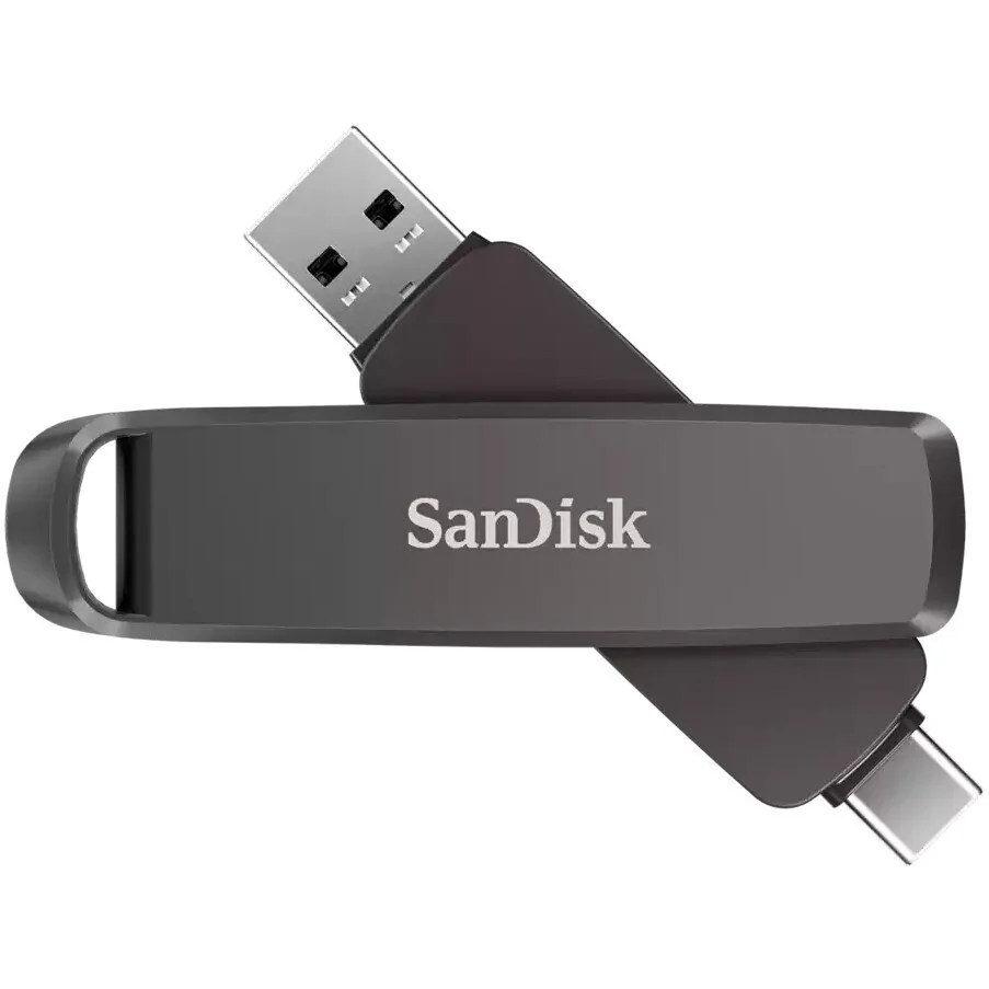 Sandisk Extreme Pro Dual 2TB USB 3.2 Stick με σύνδεση USB-A & USB-C Μαύρο - Image 1
