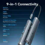 Vention USB-C Docking Station με 4K PD Ethernet Γκρι (TGVHB)