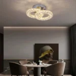 Alista Home Πλαφονιέρα Οροφής Ασημί με Ενσωματωμένο LED και Κρύσταλλα AT1CT-IM1P-HT2L-LT062CR
