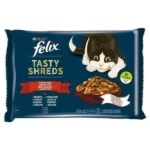 Purina Tasty Shreds Υγρή Τροφή για Ενήλικες Γάτες σε Φακελάκι με Κοτόπουλο 4x80gr
