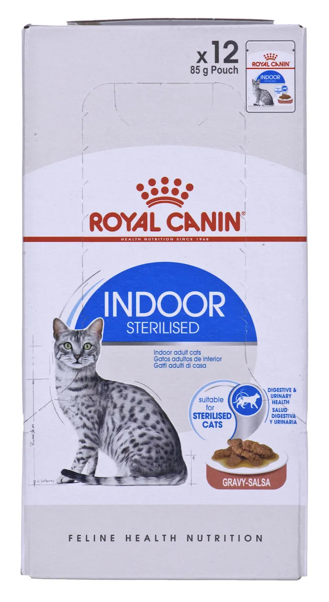 20251215125000_35d51d4b Royal Canin Indoor Υγρή Τροφή για Ενήλικες Γάτες σε Φακελάκι με Κρέας και Πουλερικά 12x85gr - Image 1