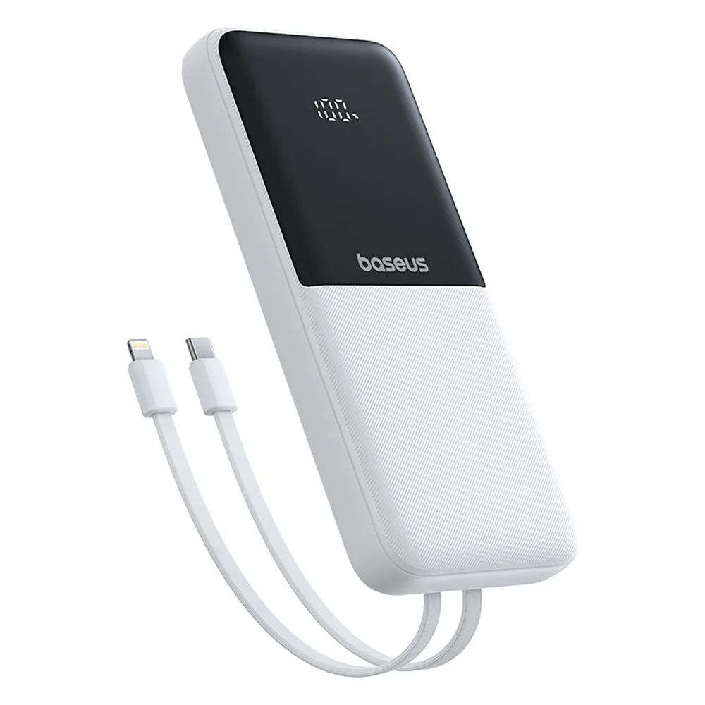Baseus Lipow Power Bank 10000mAh 22.5W με Θύρα USB-A και Θύρα USB-C Λευκό - Image 1