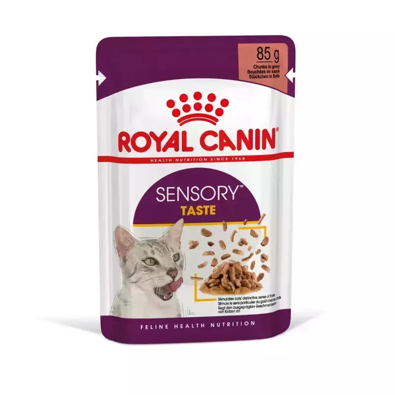 Royal Canin Sensory Taste Gravy/Salsa Υγρή Τροφή για Ενήλικες Γάτες σε Φακελάκι με Πουλερικά 85gr - Image 1