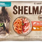 Shelma Kitten Υγρή Τροφή για Ανήλικες Γάτες σε Φακελάκι με Γαλοπούλα, Σολομό και Πουλερικά χωρίς Σιτηρά 4x85gr