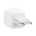 Belkin Φορτιστής GaN με 2 Θύρες USB-C και Καλώδιο USB-C 50W Power Delivery Λευκός (BoostCharge Pro)