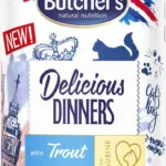 Butcher's Pet Care Delicious Dinners Υγρή Τροφή για Γάτες σε Κονσέρβα με Πέστροφα και Κοτόπουλο 400gr