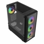 Savio Noctis Flow RGB Midi Tower Κουτί Υπολογιστή με Πλαϊνό Παράθυρο Μαύρο