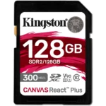 Kingston Canvas React Plus SDXC 128GB Class 10 U3 V90 UHS-II