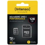 Intenso Class Performance microSDXC 128GB Class 10 U1 UHS-I με αντάπτορα