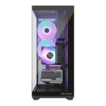 Modecom Volcano SPACE XL Full Tower Κουτί Υπολογιστή με Πλαϊνό Παράθυρο και ARGB Φωτισμό Μαύρο