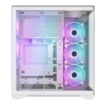 Modecom Volcano SPACE XL Full Tower Κουτί Υπολογιστή με Πλαϊνό Παράθυρο και ARGB Φωτισμό Λευκό