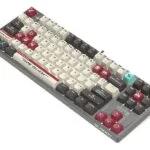 A4Tech Bloody S87 Pixels Red Gaming Μηχανικό Πληκτρολόγιο Tenkeyless με BLMS Red Plus διακόπτες και RGB φωτισμό (International English) Grey/Red