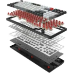 A4Tech Bloody WS98 Ασύρματο Gaming Μηχανικό Πληκτρολόγιο με BLMS Red Plus διακόπτες και RGB φωτισμό (International English) Γκρι