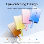 Vention Power Bank 10000mAh 22.5W με Θύρα USB-A και Θύρα USB-C Κίτρινο