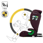 Kinderkraft Junior Fix Καθισματάκι Αυτοκινήτου High-back Booster i-Size με Isofix Cherry Pearl