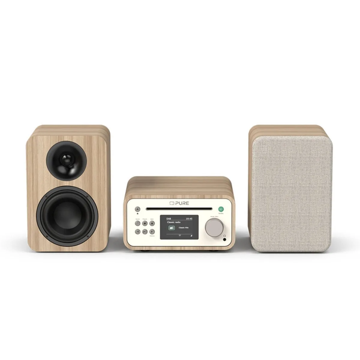 20260112170231_pure_ichosystima_2_0_classic_stereo_mini_me_cd_player_kai_bluetooth_leyko Pure Ηχοσύστημα 2.0 Classic Stereo Mini με CD Player και Bluetooth Λευκό - Image 1