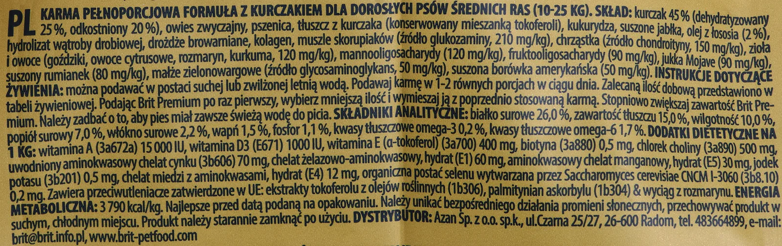 20260112172318_a2581592 Brit Premium By Nature Adult Medium 3kg Ξηρά Τροφή χωρίς Γλουτένη για Ενήλικους Σκύλους Μεσαίων Φυλών με Κοτόπουλο - Image 1
