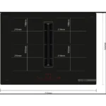 Bosch Επαγωγική Εστία Αυτόνομη με Απορροφητήρα & Λειτουργία Κλειδώματος 71x52.2εκ. PVQ711H26E