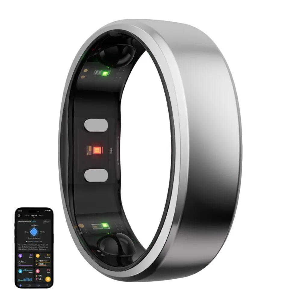 20260120091854_ringconn_gen_2_smart_ring_20_7mm_me_palmografo_asimi RingConn Gen 2 Smart Ring 20.7mm με Παλμογράφο Ασημί - Image 1