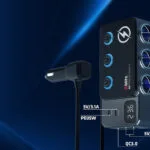 Xblitz Φορτιστής Αυτοκινήτου 35W με Θύρες: 3xUSB 2xType-C 3xΑναπτήρα Μαύρο Χρώμα