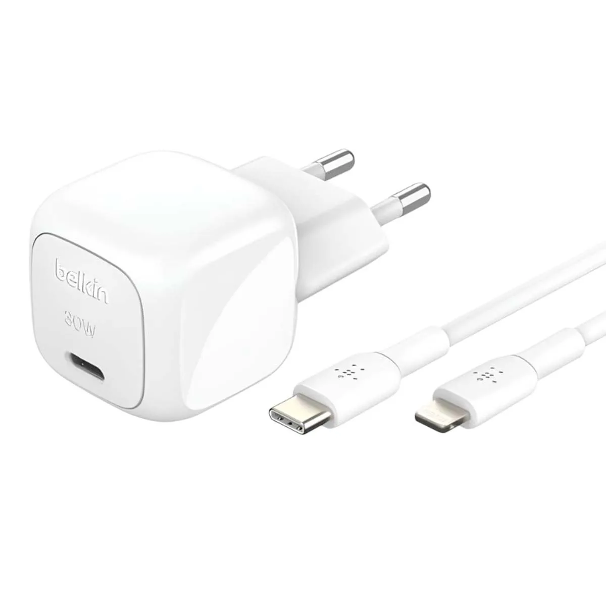 Belkin Φορτιστής με Θύρα USB-C και Καλώδιο USB-C - Lightning 30W Power Delivery Λευκός (BOOST Charge) - Image 1