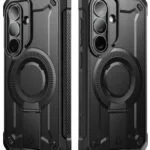 Supcase 360 Full Cover Σιλικόνης / Πλαστικό Σετ με Τζαμάκι Μαύρο (Galaxy S26+)