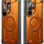 Supcase Unicorn Beetle Pro Mag 360 Full Cover Σιλικόνης / Πλαστικό Σετ με Τζαμάκι Πορτοκαλί (Galaxy S26 Ultra)