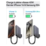Iniu Pocket Pro Slim Ultra Rapide Power Bank 10000mAh 45W με Θύρα USB-C Μαύρο