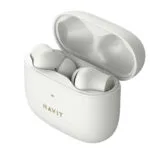 Havit TW958 Pro In-ear Bluetooth Handsfree Ακουστικά με Θήκη Φόρτισης Μπεζ
