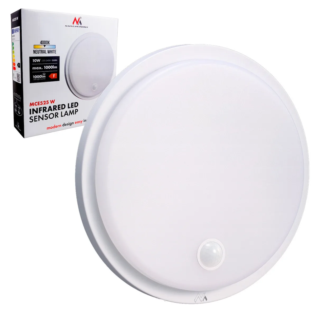Maclean Energy Επιτοίχιο Εξωτερικό Φωτιστικό LED IP65 10W MCE525 W - Image 1
