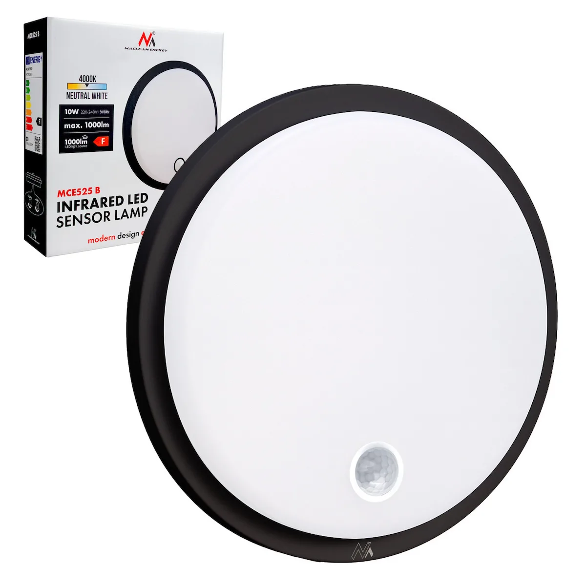Maclean Energy Επιτοίχιο Εξωτερικό Φωτιστικό LED IP65 10W MCE525 B - Image 1
