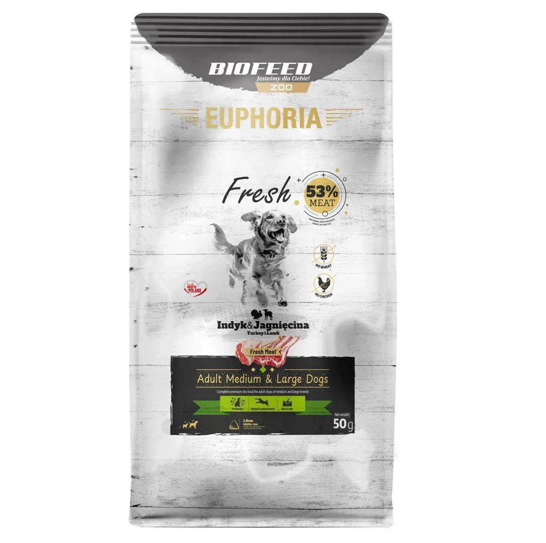 Biofeed Euphoria Λιχουδιά Σκύλου Μεσαίων & Μεγαλόσωμων Φυλών με Κρέας, Γαλοπούλα και Αρνί 50gr DLSBFDZWI0025 - Image 1