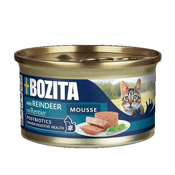 Bozita Υγρή Τροφή για Ενήλικες Γάτες σε Κονσέρβα με Τάρανδο χωρίς Σιτηρά 85gr - Image 1