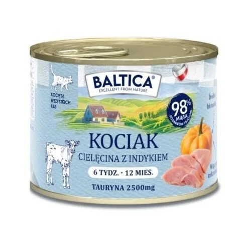 Baltica Υγρή Τροφή για Ανήλικες Γάτες σε Κονσέρβα με Γαλοπούλα χωρίς Σιτηρά 185gr - Image 1
