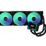ASRock Challenger 360 Digital Υδρόψυξη Επεξεργαστή Τριπλού Ανεμιστήρα 120mm για Socket AM4/AM5/1700 με ARGB Φωτισμό