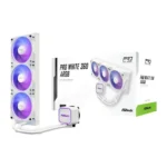 ASRock Pro White 360 ARGB Υδρόψυξη Επεξεργαστή Τριπλού Ανεμιστήρα 120mm για Socket AM4/AM5/1700 Λευκή