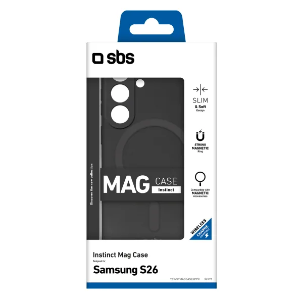 20260205105029_4d27db52 SBS Instict Mag Cover Back Cover Σιλικόνης Μαύρο (Galaxy S26) INSTMAGSAS26K - Image 1