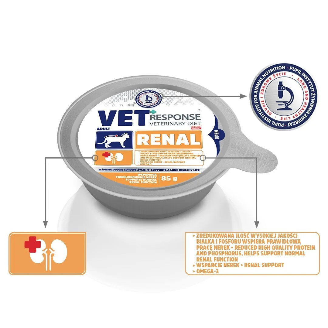 Vet Response Υγρή Τροφή για Γάτες σε Ταψάκι με Κοτόπουλο 85gr VETVREKSK0008 - Image 1