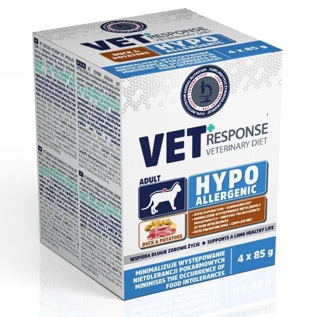 Vet Response Υγρή Τροφή για Ενήλικες Γάτες σε Ταψάκι με Πάπια χωρίς Σιτηρά 4x85gr VETVREKSK0017 - Image 1