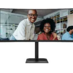 AOC CU34E4CV Ultrawide VA HDR Curved Monitor 34" QHD 3440x1440 με Χρόνο Απόκρισης 4ms GTG